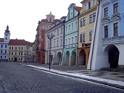 Häuser am Markt in Hradec Kralove